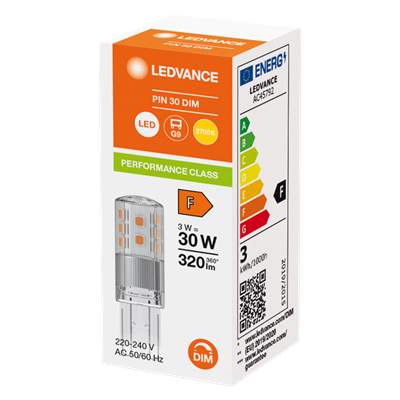 Ledvance | 4099854048586 | LED Halopin 3w G9 Warm White Clear