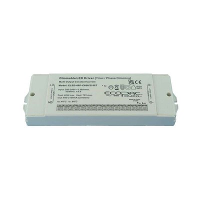 Ecopac | LED Driver (Constant Current) 600mA - 2100mA 60w Dimmable
