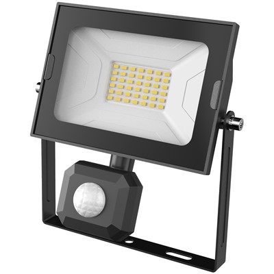 Avide | ABSSFLCW-30W-PIR | LED Slim Floodlight - 30w Daylight IP65 Sensor