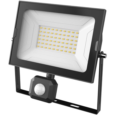 Avide | ABSSFLNW-50W-PIR | LED Slim Floodlight - 50w Cool White IP65 Sensor