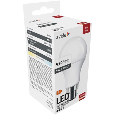 Avide | ABBCB22WW-7W | LED GLS 10w BC Warm White